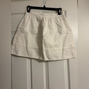 Victoria’s Secret White Eyelet A-Line Mini Skirt